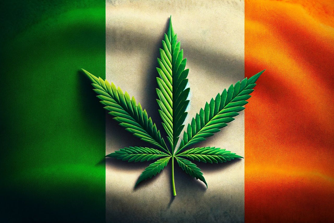 Ирландско знаме и листо канабис