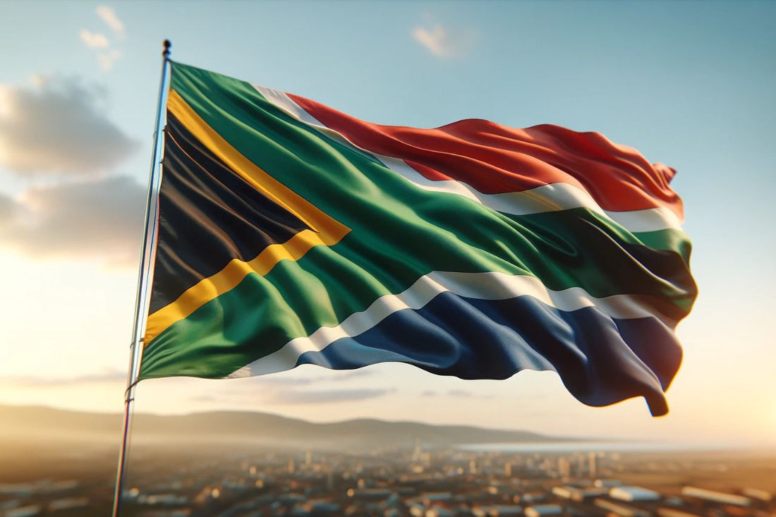 Размахване на знамето на Южна Африка