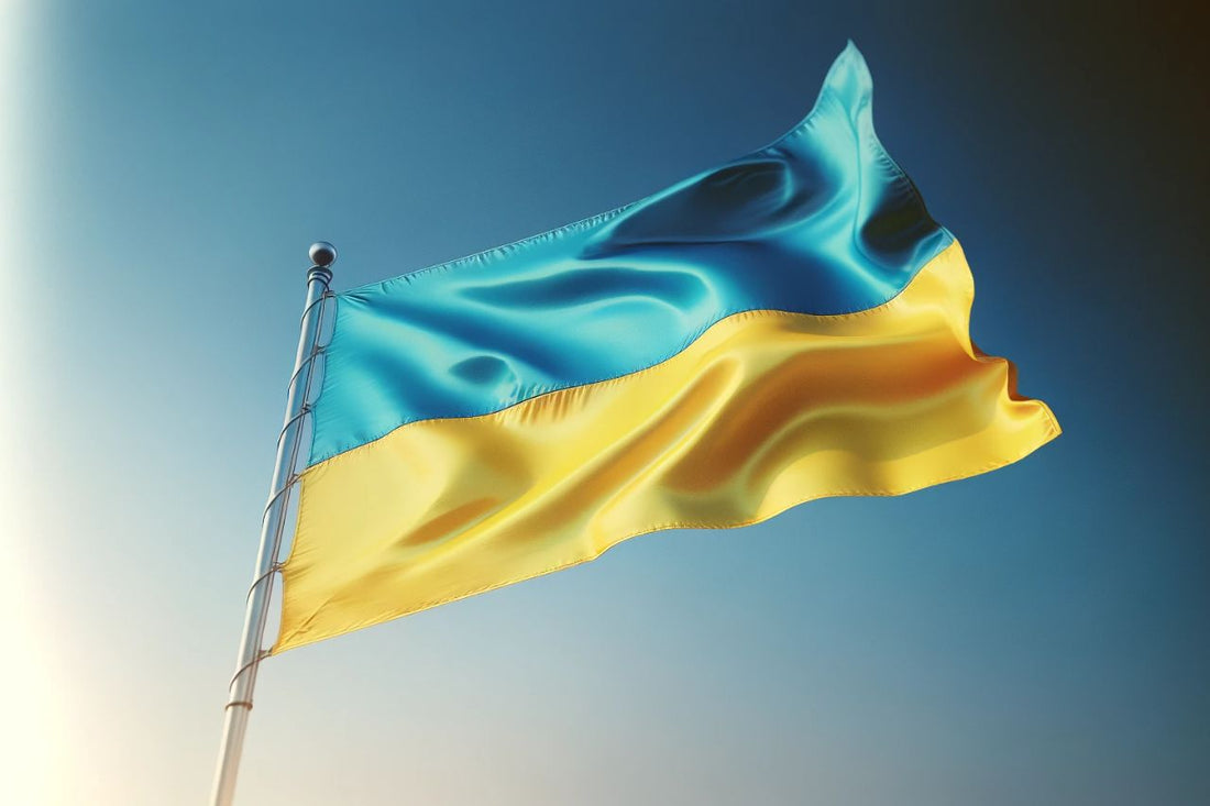 Размахване на знамето на Украйна