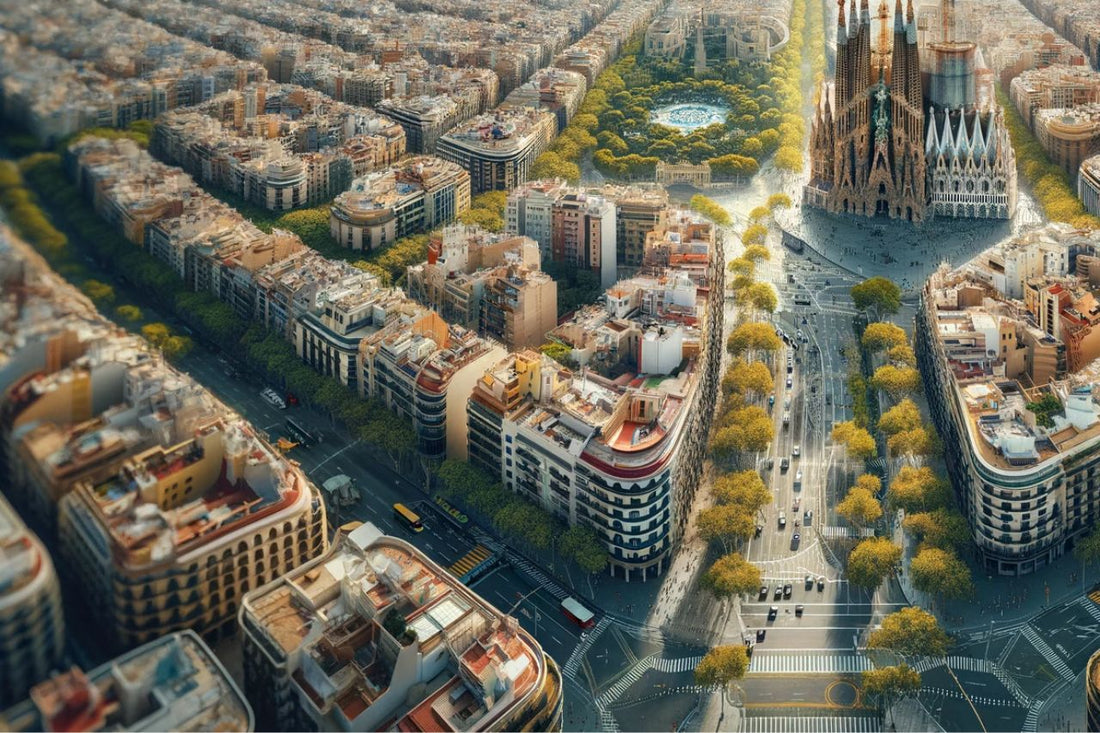 Въздушен изглед на Барселона Испания