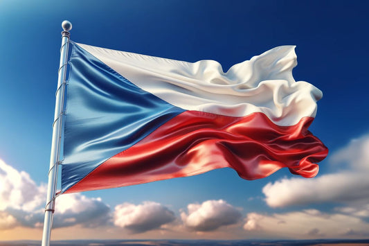 Размахване на знамето на Чешката република