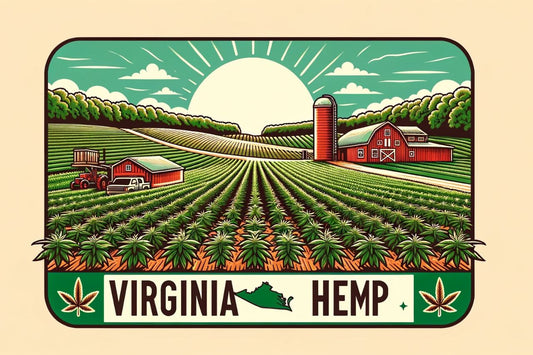 Рисунка на ферма за коноп във Вирджиния