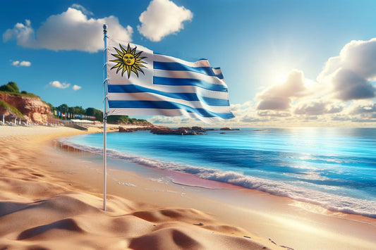 Размахване на знамето на Уругвай