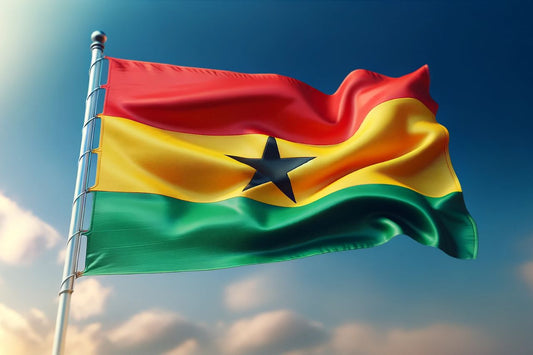 Размахване на знамето на Гана