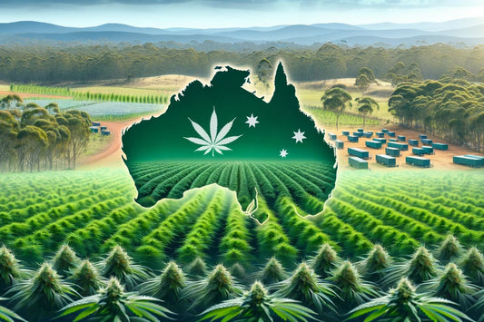 Карта на Австралия във ферма за канабис