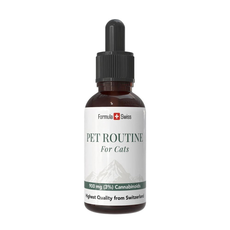 Бутилка Pet Routine за котки с лого на Formula Swiss на бял фон