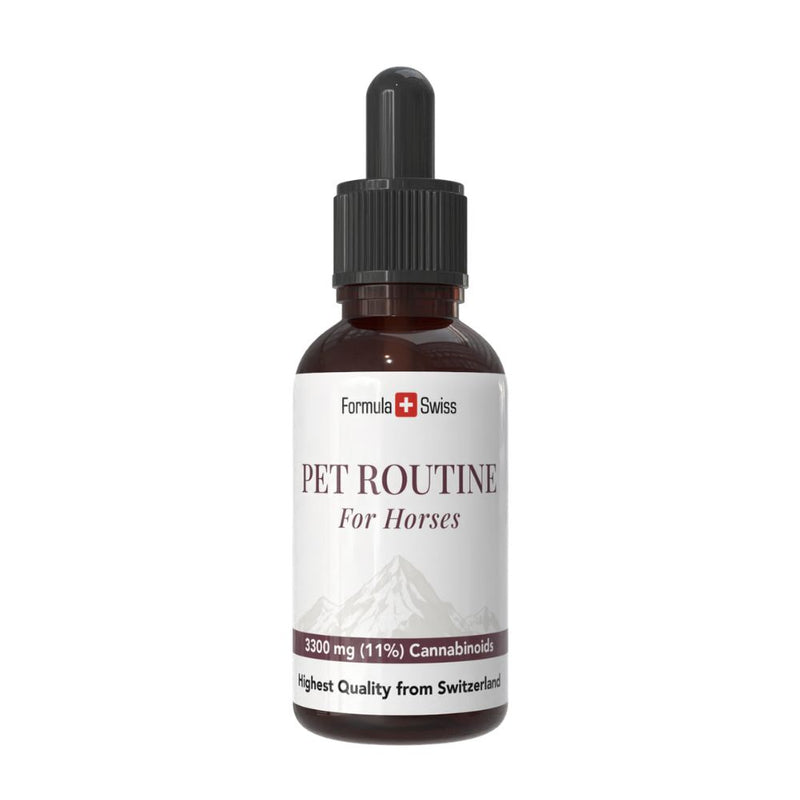 Бутилка Pet Routine за коне на бял фон