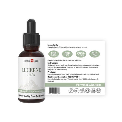 Бутилка Lucerne Calm с етикет на бял фон